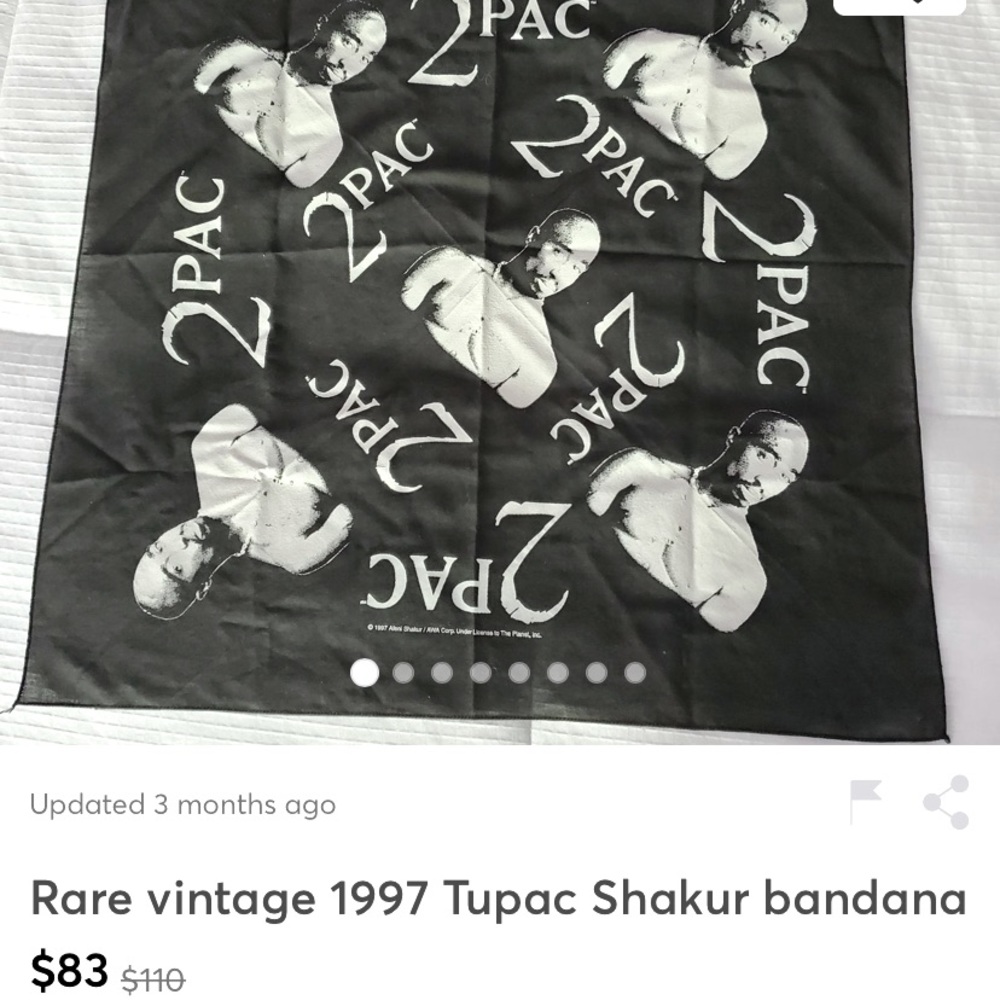 Tupac bandana vintage from 1996/1997